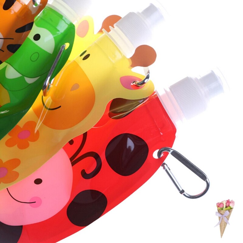 1pcs 360 ml Reusable Food Pouch Baby Packaging Reusable Squeeze Pouch Plastic Smoothie Squeeze Bags Refillable Lock Bag