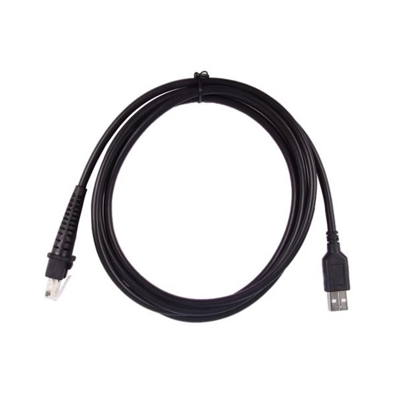 USB 2M prosty kabel robić transmisji danych dla obsługi Datalogic D100 GD4130 QD2130 GD4430 QW2120 QD2100 skaner: czarny