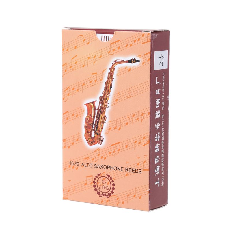 Cañas de saxofón Alto Eb, fuerza de bambú, 2,5 saxofón, piezas de instrumentos de madera 62KF, 10 Uds.