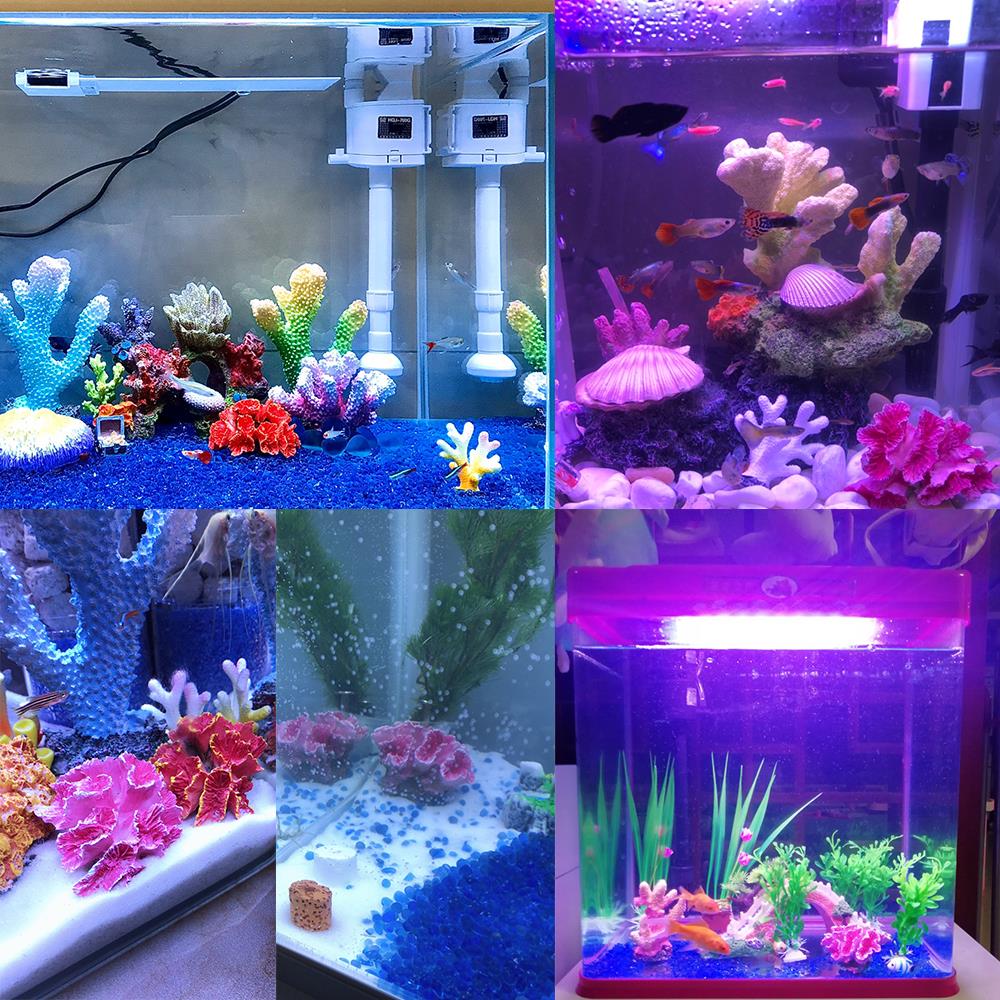 Fargerik harpiks akvarium kunstig korallrev dekorasjon akvarium korall stein landskap ornament akvarium verktøy tilbehør