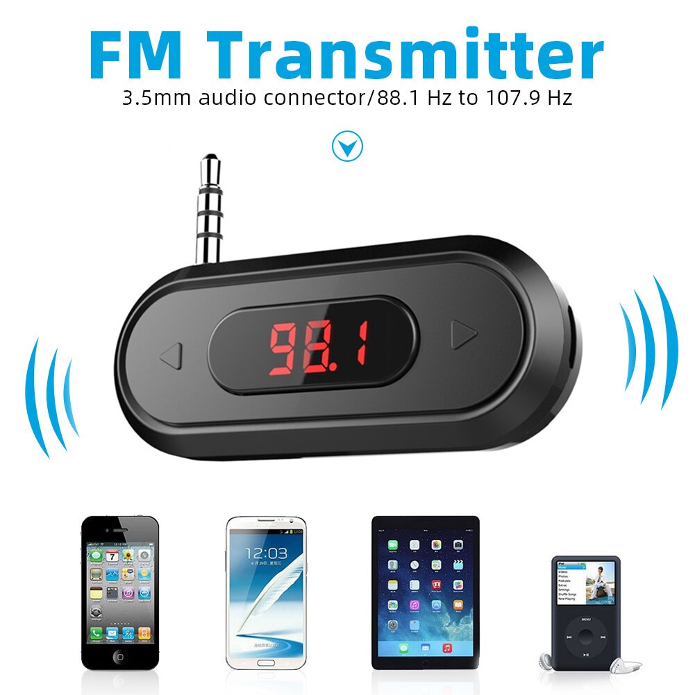 Universal Wireless FM Transmitter FM Radio Calling Radio 3.5mm Jack Adapter for IPhone IOS Android Car Speaker Car Accessories