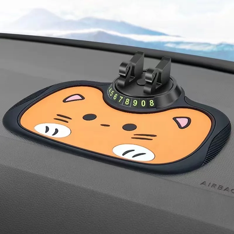 Auto Anti-Rutsch-matt Auto Telefon Halfter Nicht Unterhose Klebrige Anti Rutsche Multi-funktionale Bindestrich Telefon Halterung Silikon Armaturenbrett Auto Pad matt: Orange
