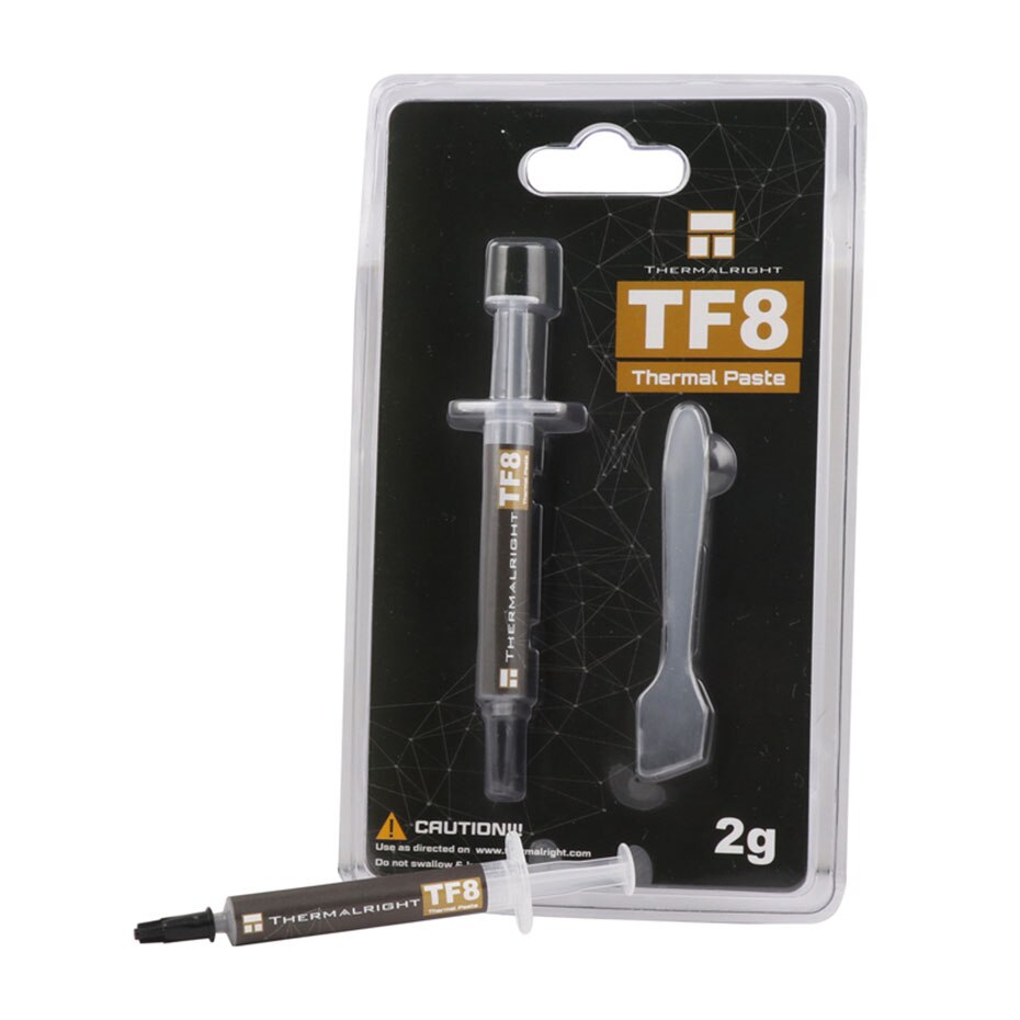 Thermalright – graisse thermique TF8 5.8g 13.8 W/m. k, haut de gamme, longue durée de vie, non-conductivité et transfert de chaleur élevé, pour refroidisseur de GPU CPU: TF8 2g