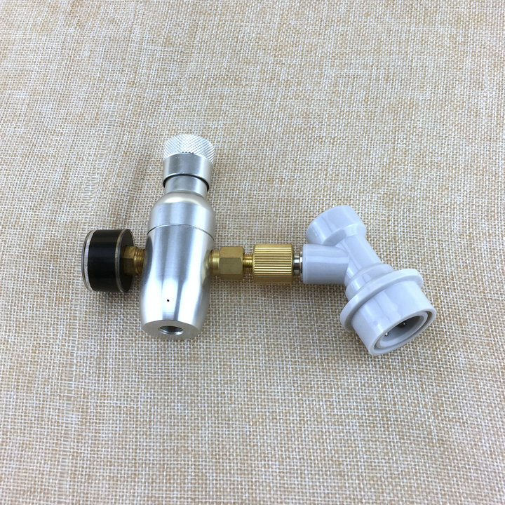 Kit de cargador de CO2 regulado Premium, 0-60 PSI con bloqueo de bola, desconexión de Gas, rosca de 3/8"