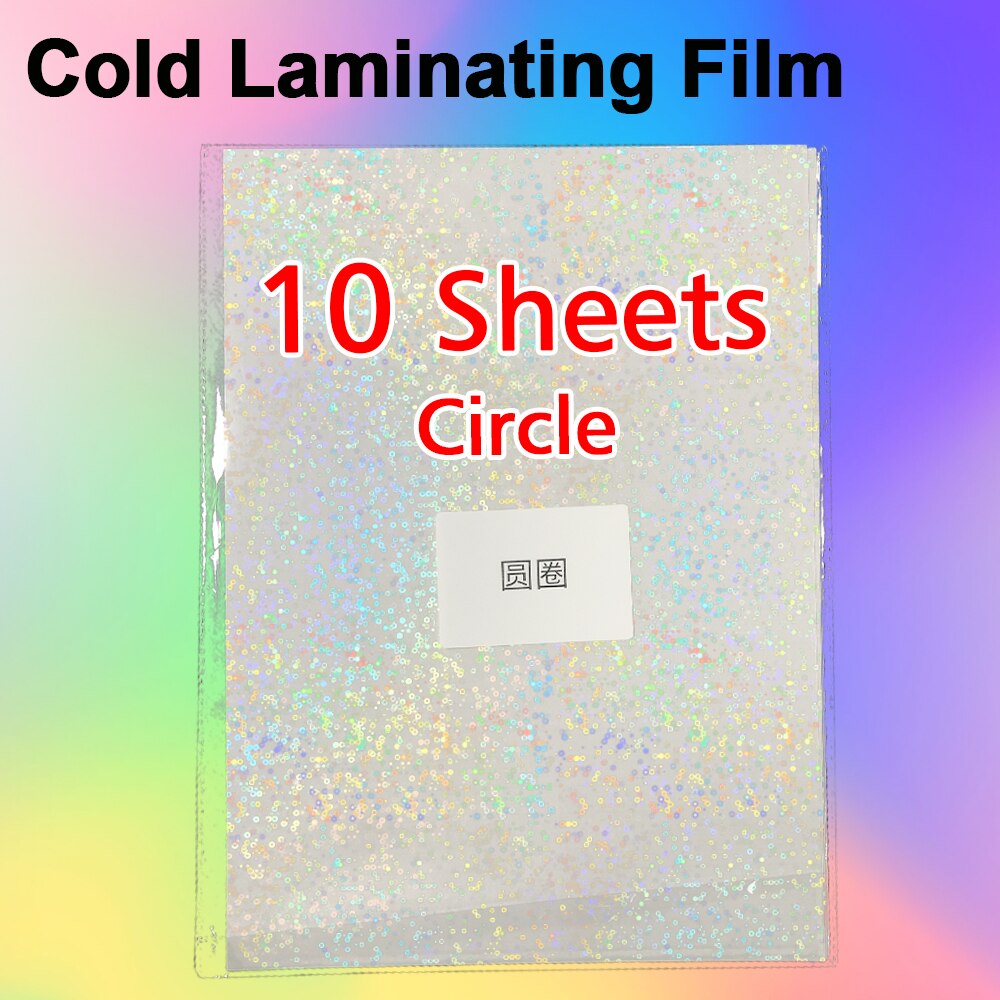 10 Vellen A4 Papier Koud Lamineren Film Zelfklevende Sterren Hart Glas Foto Lamineren Film Te Beschermen Foto &#39;S En Specimen Maken: Circle