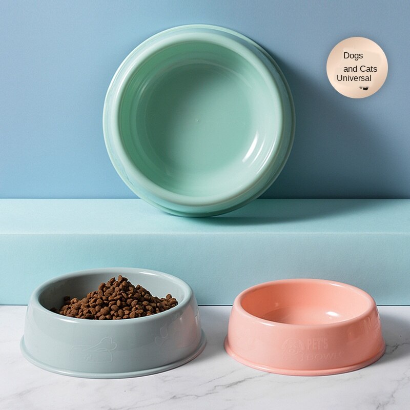 Bol à chien sûr et facile à nettoyer en plastique chat et chien bol peut nourrir l'eau chat et chien bol fournitures pour animaux de compagnie accessoires pour chiens: Blue / M