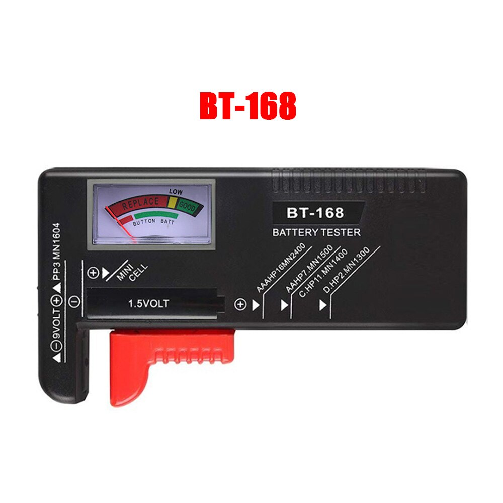 Digitale Batterie Tester 9V/1,5 V/AA/AAA Batterie Kapazität Tester Geschmack Zelle Volt Prüfer Universal- batterie Tester BT-168D Energie: BT-168