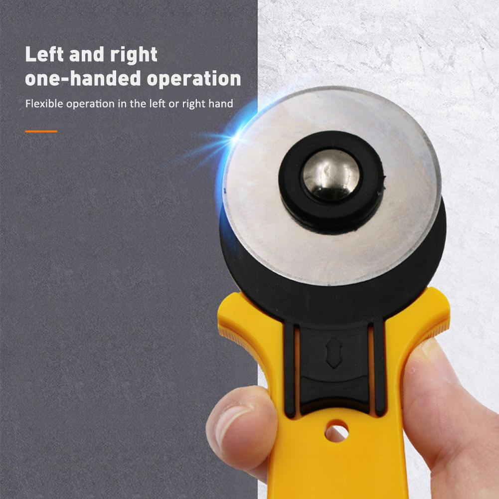 45mm Hob Cloth Cutting Cutter Manual Patchwork Tool Leather Wallpaper Round Roller Cutter Set with Non-slip Handle