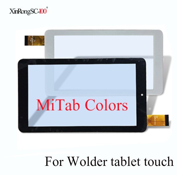 Touch screen panel digitizer glas til tablet wolder mitab california/prag/freedom 3g/ farver 10.1/ connect/one 10 york: Mitab farver sort