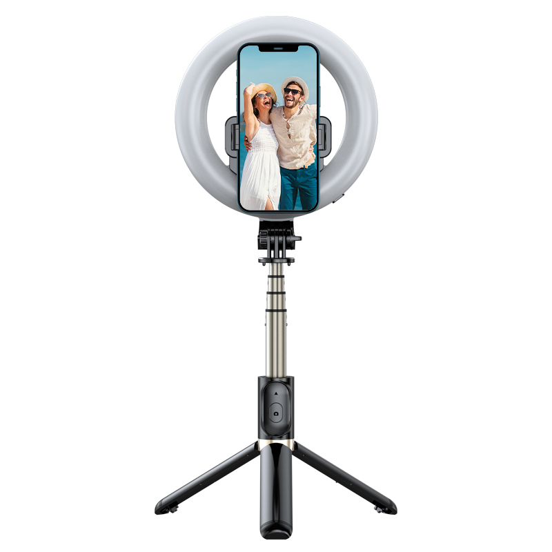 Q07 Draagbare 6-inch statief Selfie Stick Opvouwbare telefoonstandaard Pensstabilisator Standhouder voor iOS Android mobiele telefoon