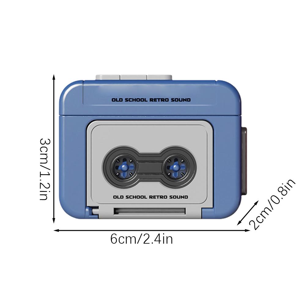 Vintage Mini Opneembare Vintage Tape Recorder Paar Cadeau Retro Cassette Recorder Klassiek Leuk Rode en Blauwe Paar