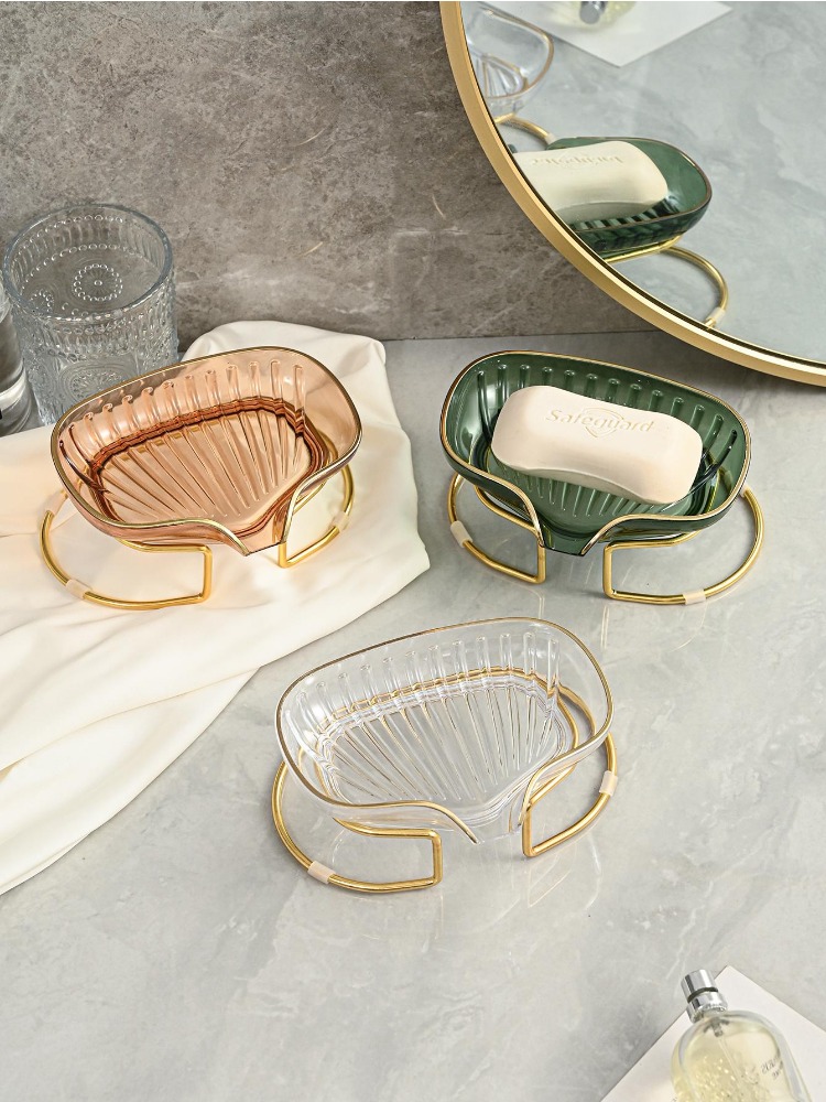 Schlecht Seifenschale Licht Luxus Wc Dusche Seifenhalter mit Ablauf Wasser Seife Lagerung fallen Tablett Container Badezimmer Spielereien