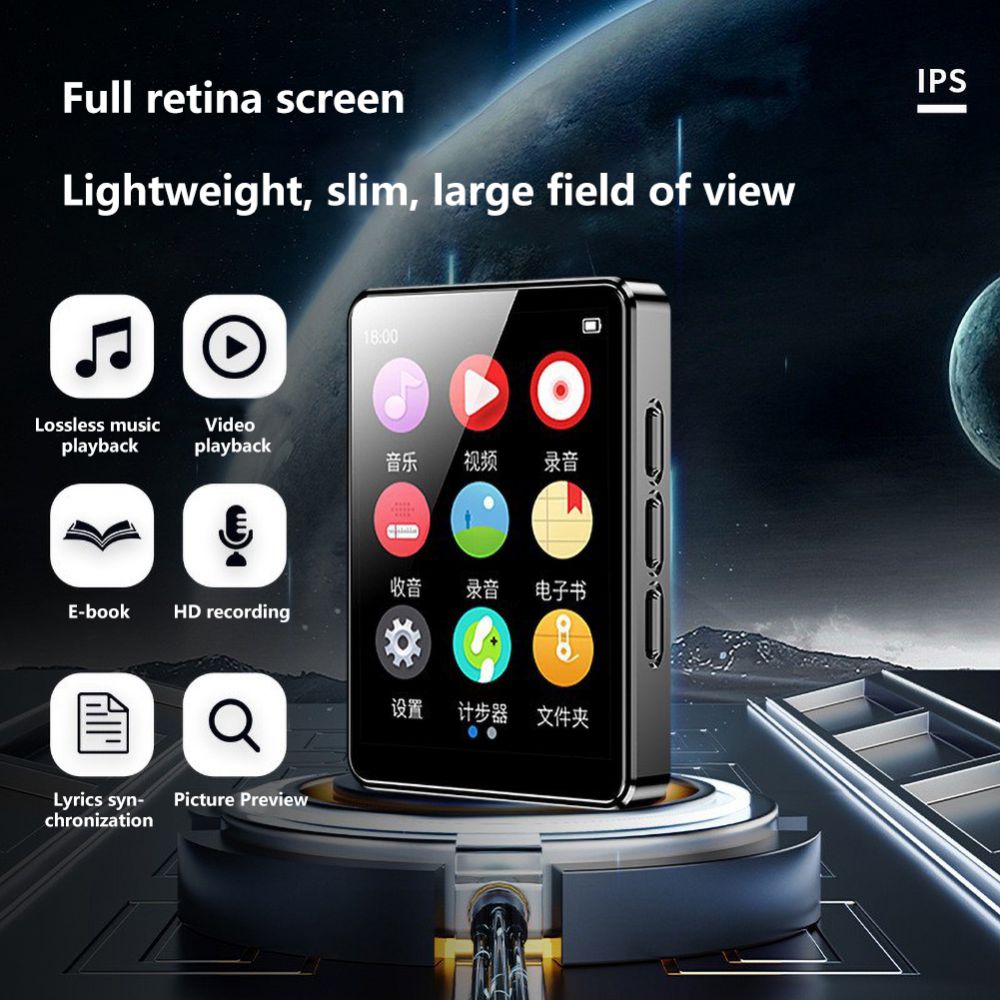 Full Touch Screen MP3 Player Built-in Speaker 8/16... – Grandado