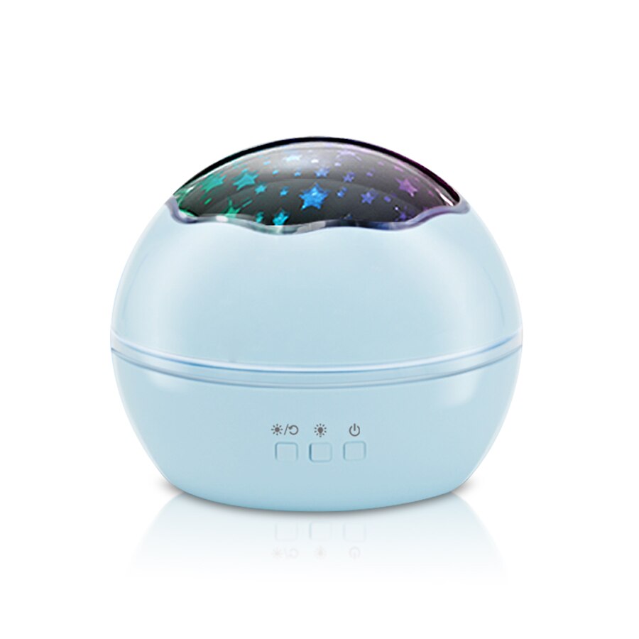 LED Night Light Projector Spin Sterrenhemel Star Ocean World Master Roterende Kinderen Kids Baby Slaap Romantische USB Lamp Projectie: Blue
