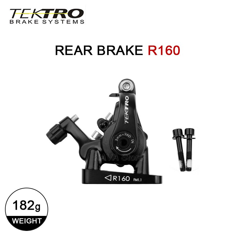 Tektro MD-C550 Road Bike Brakes Flat Mount Disc Brake Cliper Double Piston Bicycle Dual Piston Brakes: Rear Brake