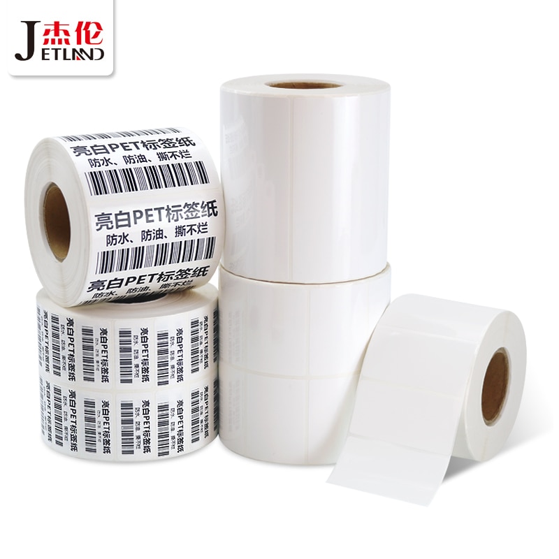Thermal Transfer Synthetic PP Label Sticker, 1 Roll, width 20mm ~ 100mm, Waterproof and tear resistance