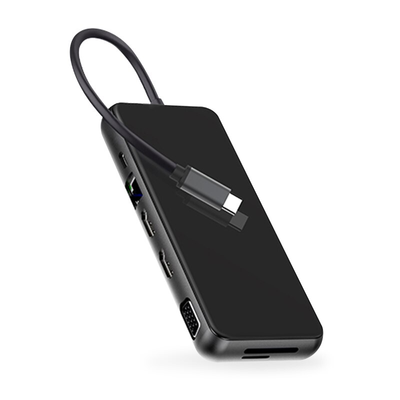 12 In 1 Type C Usb Hub Docking Station USB3.1 Naar Ethernet Poort/Hdmi/Vga/Audio/pd Hub Voor Pro Thunderbolt