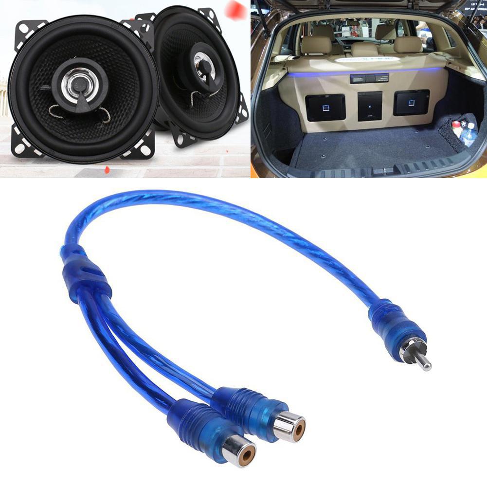 2 RCA Female To 1 RCA Male Splitter Cable for Car Audio System Subwoofer Portable Speaker Automobile Accessories: 1 male 2 female