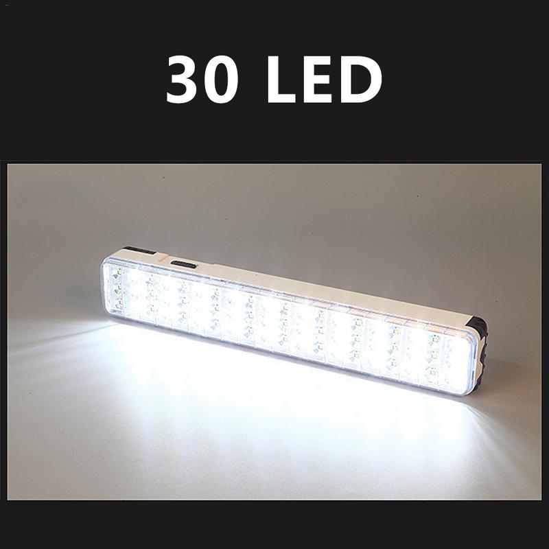 Linterna de emergencia recargable multifunción 30 LED resistente al agua, Mini lámpara de emergencia, 2 modos de iluminación para el hogar y el campo al aire libre