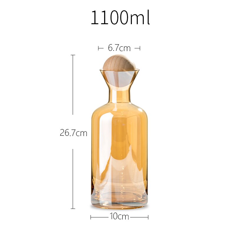Jarra ámbar para limonada, hervidor fresco Simple de gran capacidad, resistente al calor, para el hogar: Amber