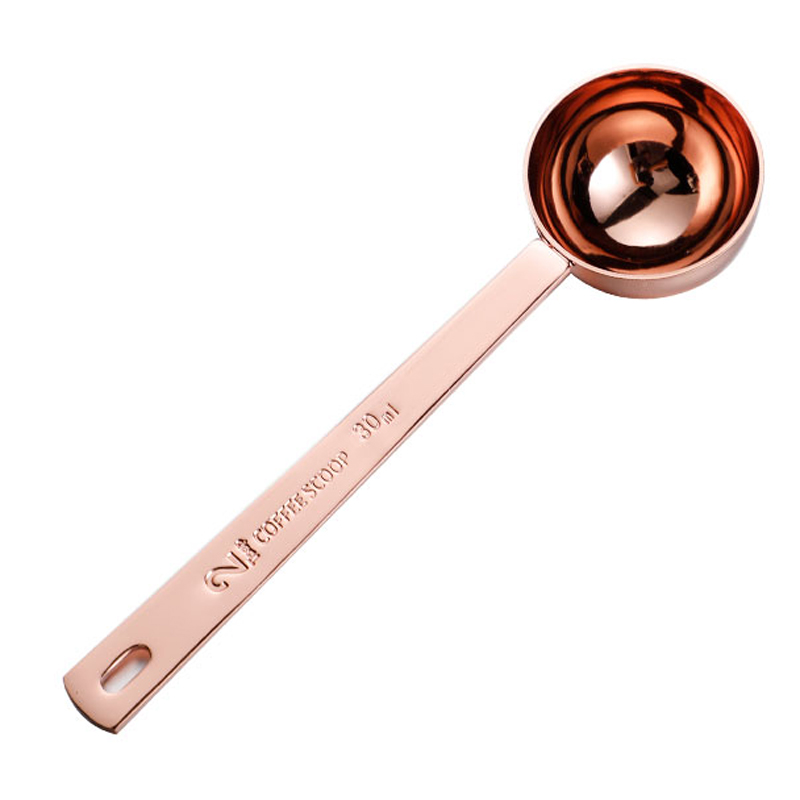 Koffie Scoop Roestvrij Staal Meten Lepel Koffie Lepel Zilver Goud Melkpoeder Meet Scoop Thee Koffie Accessoires 15/30ml: 30ml Rose Gold