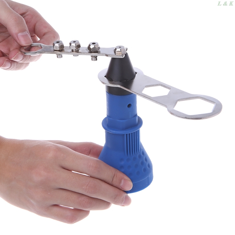 Electric Rivet Gun Tool Nut Riveting Insert Hand Pop Drill Cordless Heavy Duty L29K