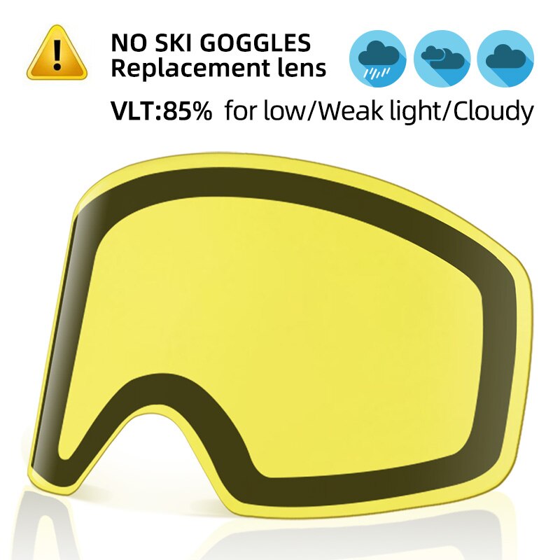 WILDMTAIN Best Ski Goggles Snowboard Dual Layers Anti fog Skiing Snow Goggles, UV Protection Ski Glasses for Men Women Youth: Yellow Lens only