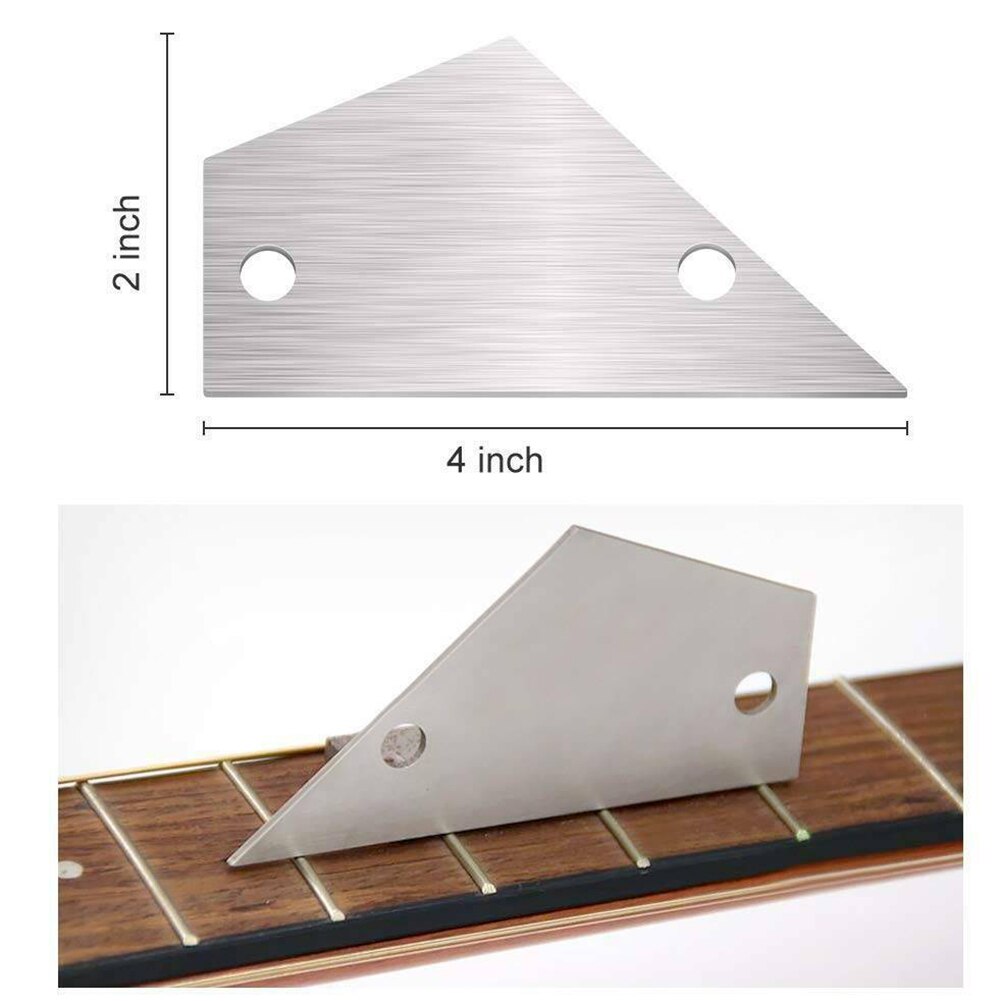 Stainless Steel Guitar Neck Notched Straight Edge And Fret Rocker