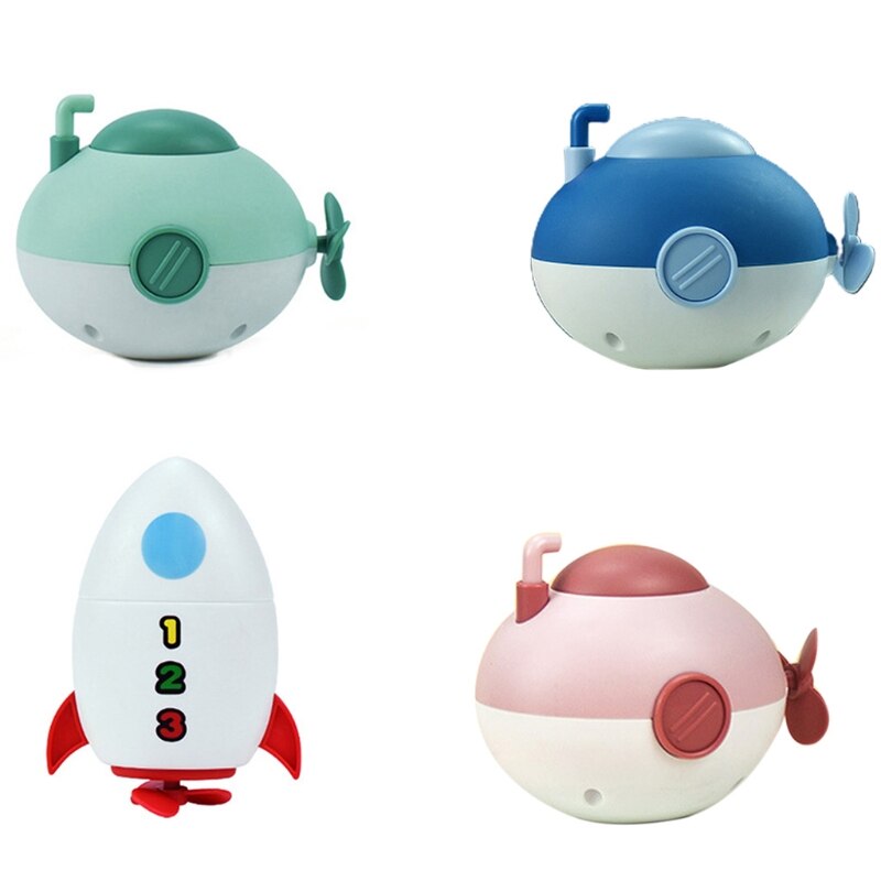 Jouet de bain pour enfants, salle de bain douche bébé, horloge de natation, mignon petit sous-marin fusée de bain, jouets pour K