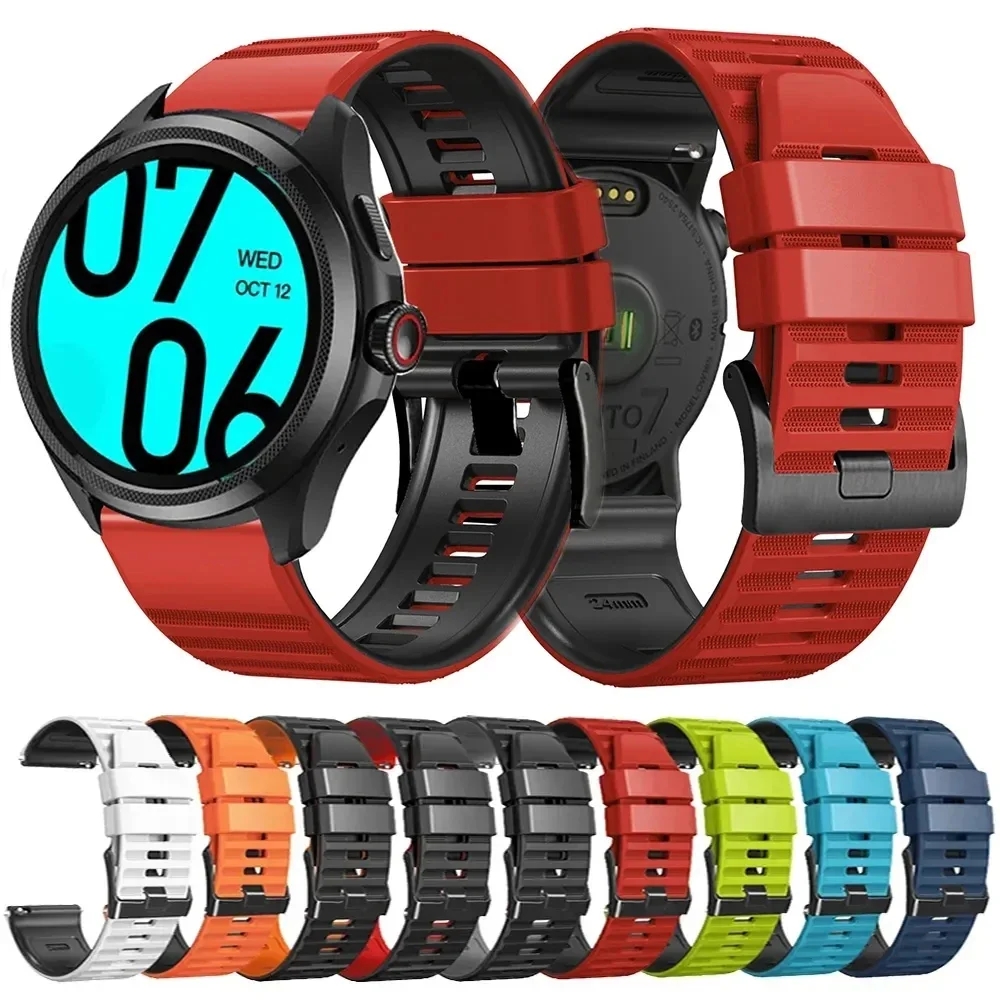 Älykellon ranneke ticwatch pro 5: lle, korvaava kellon ranneke, silikoniranneke, joka on yhteensopiva ticwatch pro 5:n kanssa