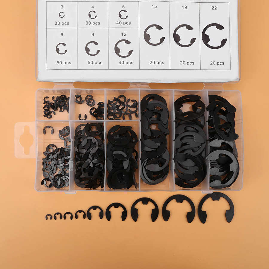 E-ring 300pcs Metal E-Clip E-ring Shaft Retaining ... – Grandado