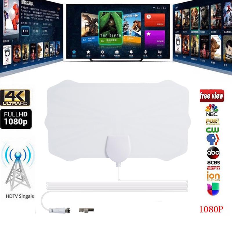 Indoor HD Signal Antenna 200Mile Range TV Digital HD Skywire 4K Antena Digital HDTV 1080P without amplifier