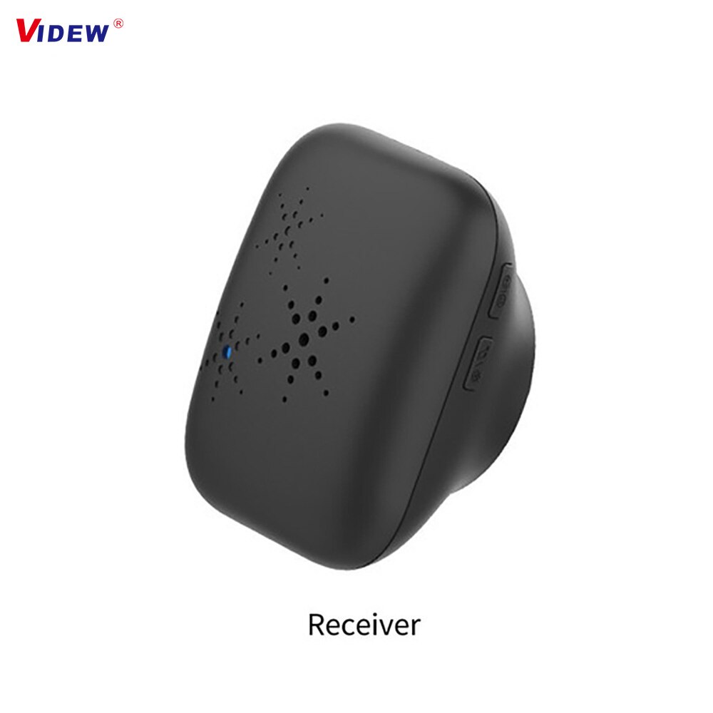 VIDEW Wireless Doorbell Self-Powered Smart Door Bell with Chime Waterproof Home Cordless Ringing DingDong Timbre Call: Receiver Only-Black / EU plug
