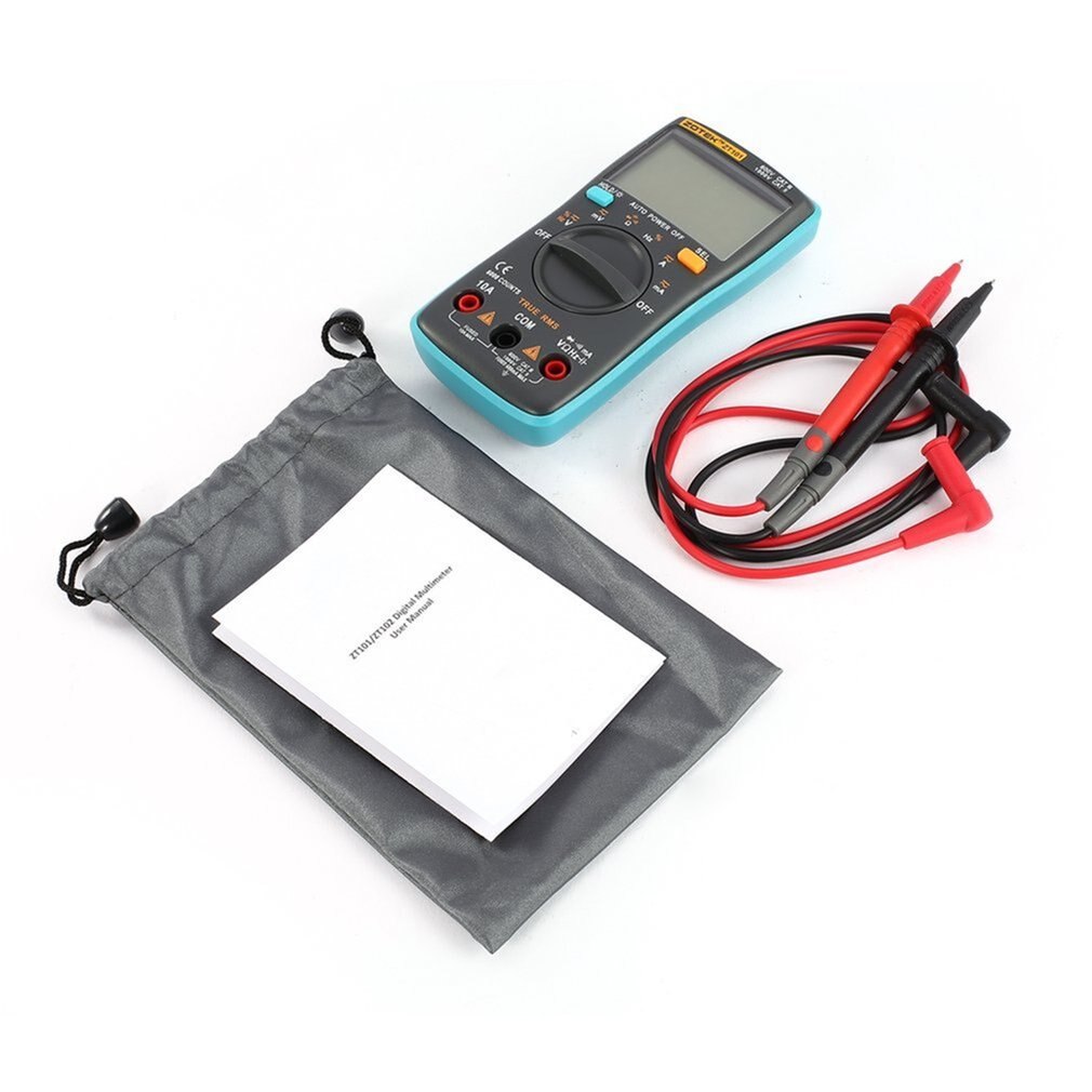 ZT98 Mini Auto Range Digital Multimeter 1999 counts AC/DC Ammeter Voltmeter 550V Overload Protection LCD Backlight: ZT101