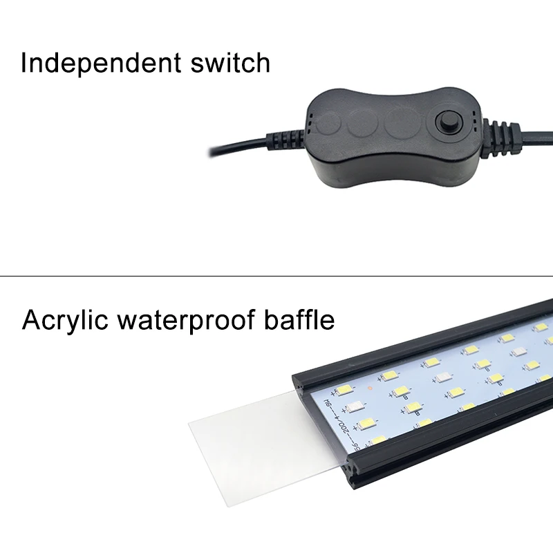 Aquarium Beleuchtung 5W/7W/9W/12W LED Aquarium Licht Ultra-dünne Anlage Wachstum Clip Licht Aquarium Beleuchtung Aquarium Zubehör
