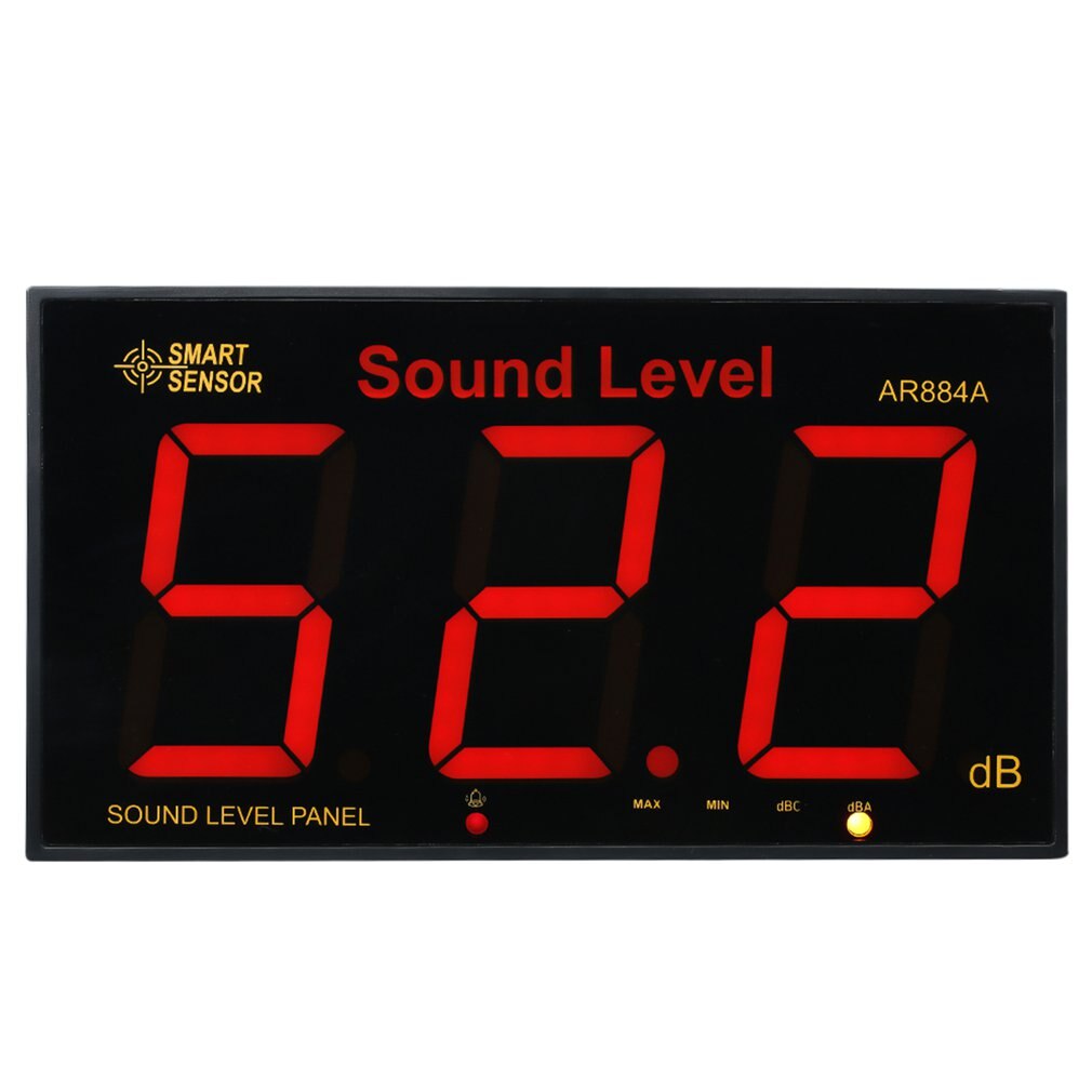 AR884A-medidor de nivel de sonido Digital, dispositivo inteligente montado en la pared con pantalla LCD grande