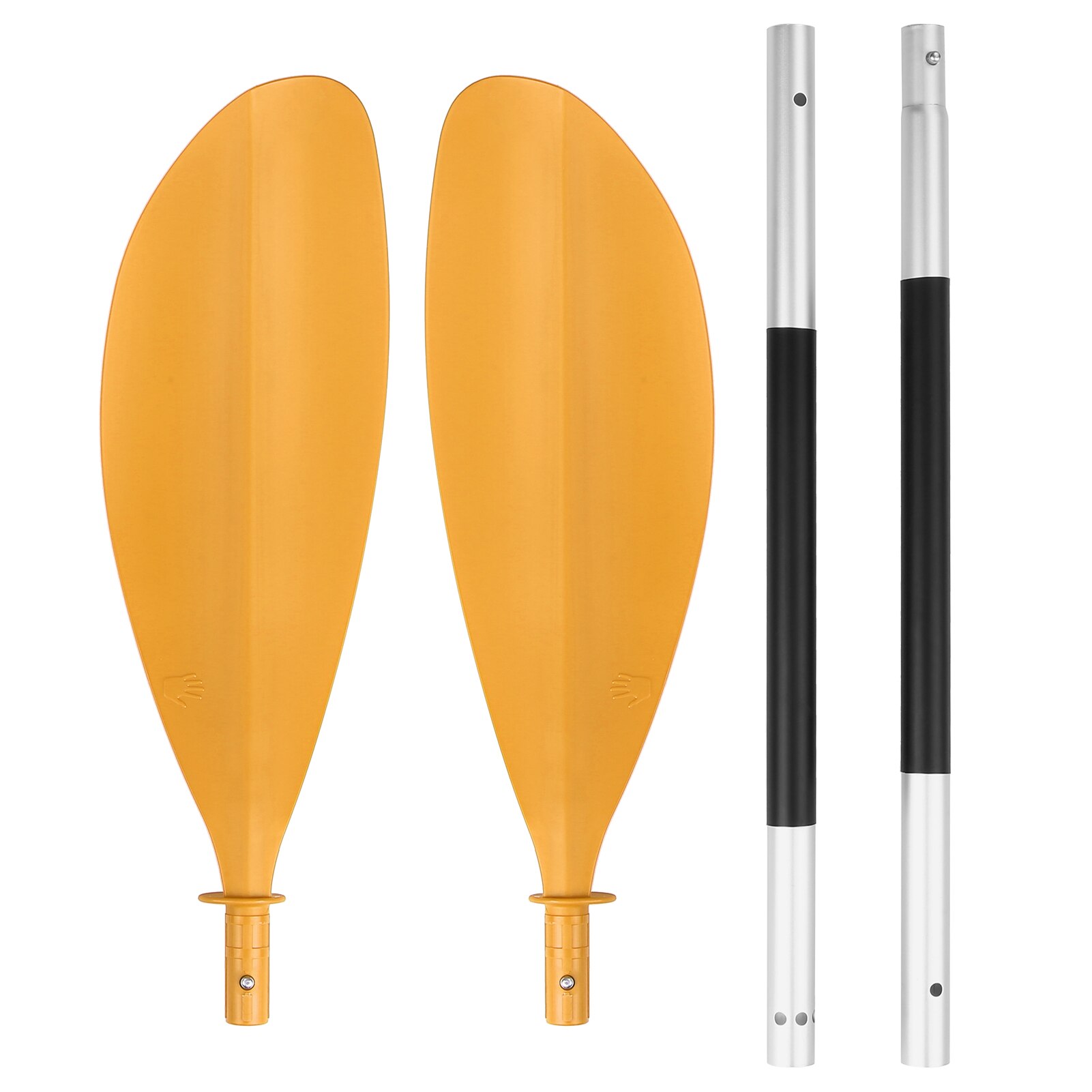 Pagaie de Kayak asymétrique à dégagement rapide, équipement de Sports aquatiques, 4 pièces: YELLOW