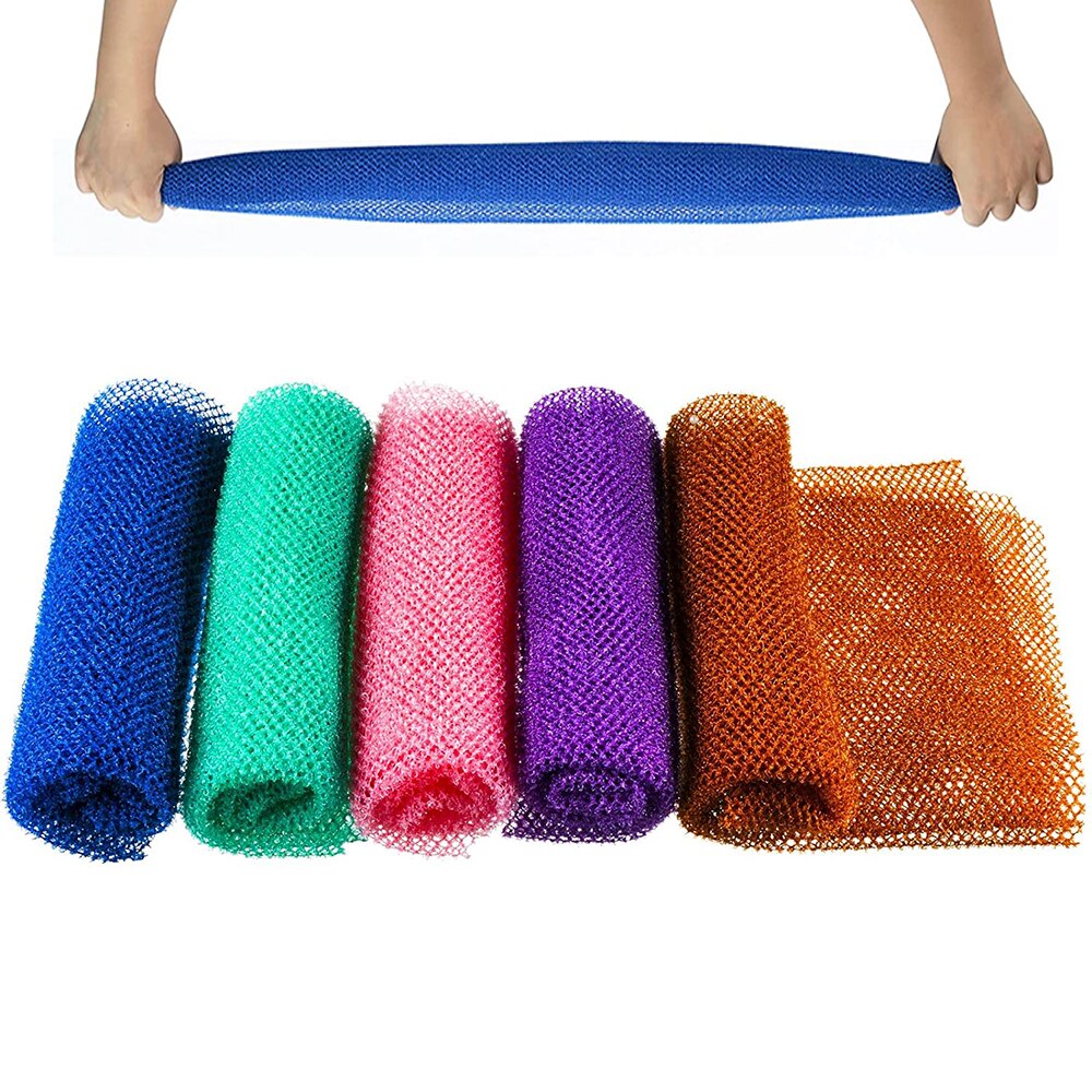 Esponja de baño de red africana, Red de baño larga de 30x80cm, exfoliante para ducha, depurador corporal de espalda, depurador de piel más suave