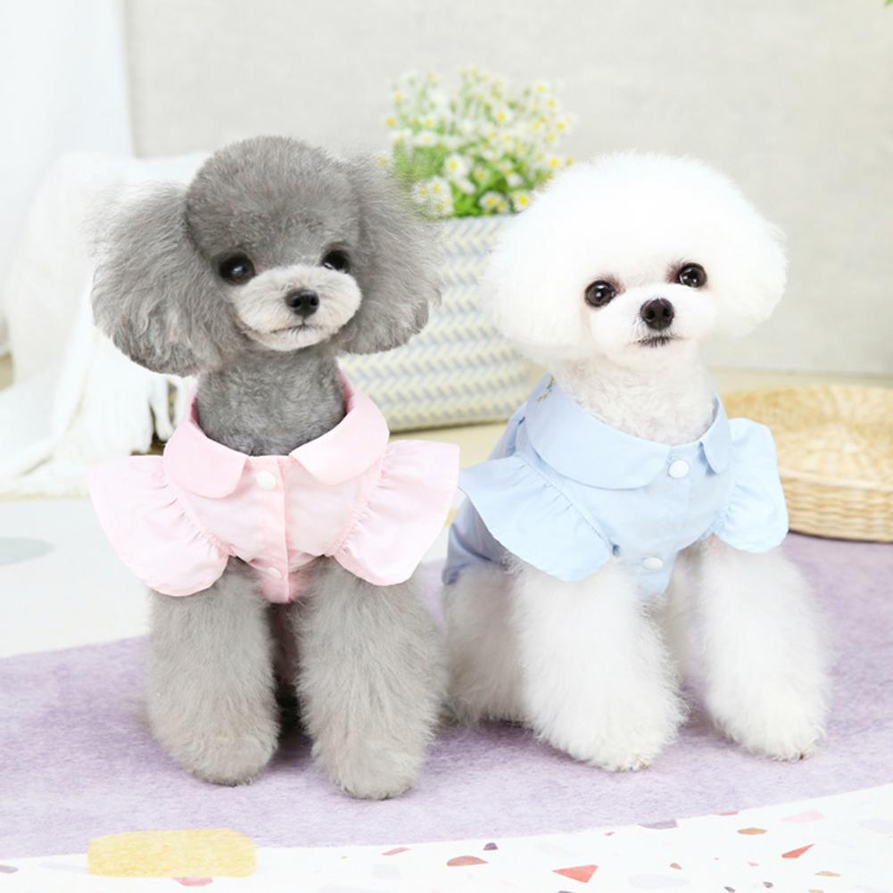 Camisa para mascotas, ropa duradera de Color sólido, ajustada