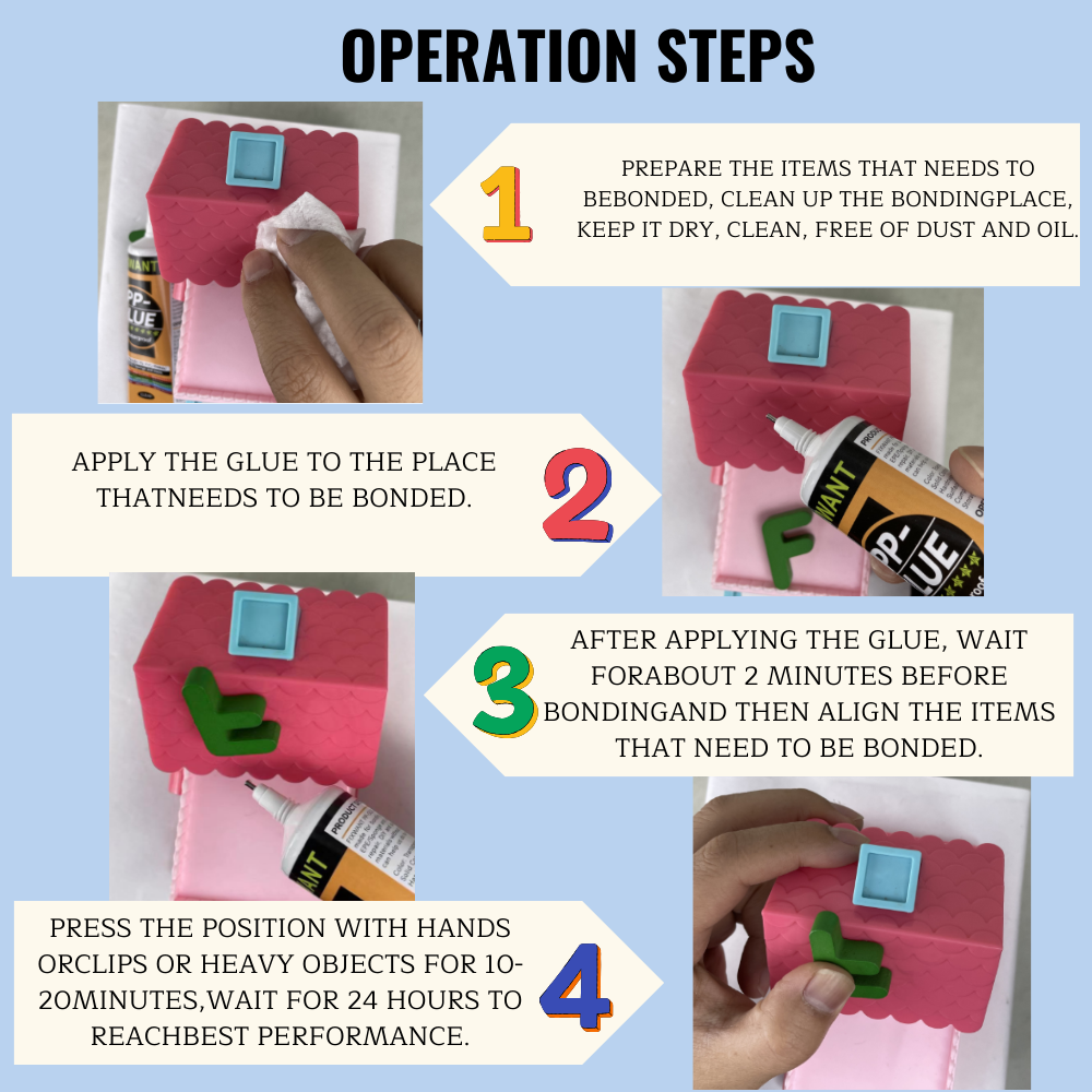 FIXWANT Polypropylen-PP-Kleber PE EVA POM PU Kunststoff Leder Wasserdichter weicher Kleber Starker PVC-Kleber 50 ml