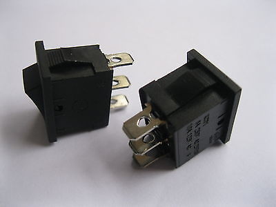 Interruttore a bilanciere 1 PZ KCD1 Nero 3 Pin/6 pin On/Off/On Interruttore a bilanciere AC 6A/250V10A/125V interruttore industriale (Color : 3 Pin on - Off - on