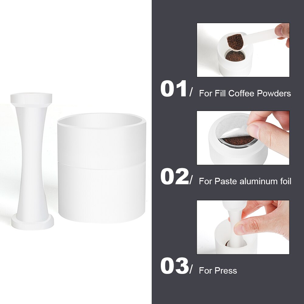 ICafilas Kaffee Werkzeuge Zubehör, Dosierung Ring Für Nespresso Kaffee Kapseln, Schnelle Kontrolle, PP Lebensmittel Klasse Material