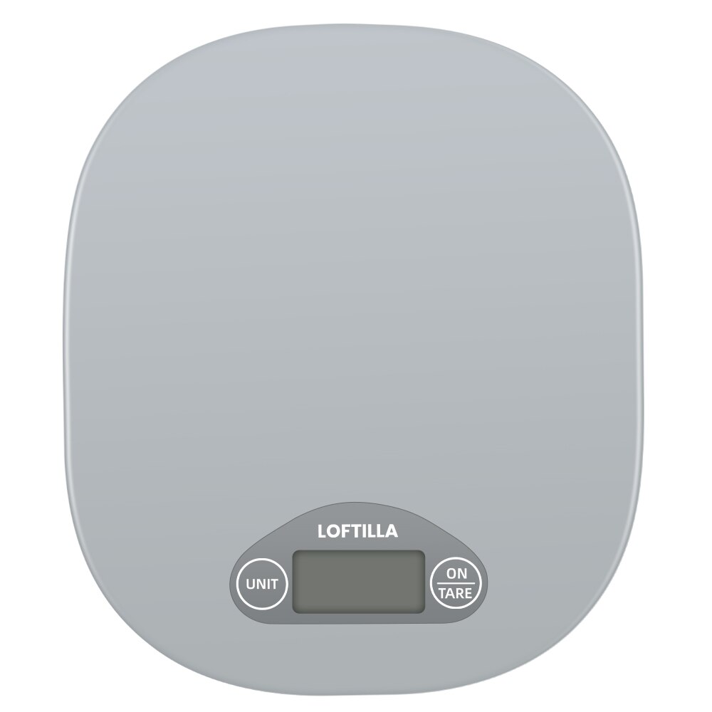 Yolanda 5kg smart køkkenvægt bluetooth app elektronisk digital mad vægtbalance måleværktøj ernæringsanalyse: Loftilla grå abs