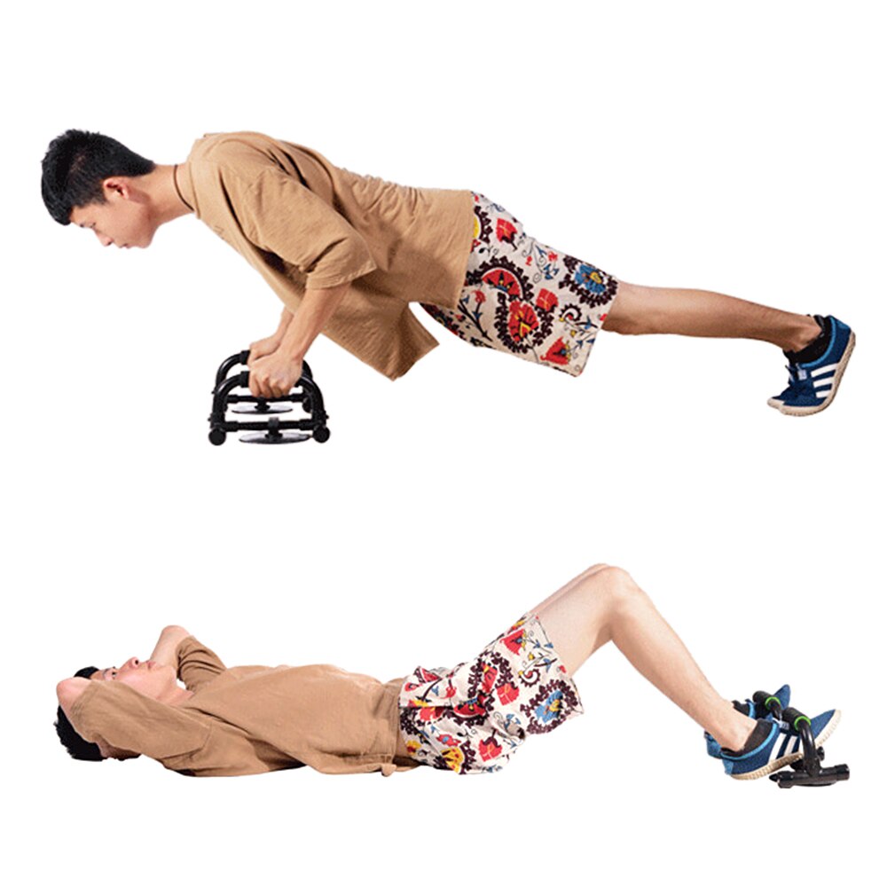 Push Up Stands with Sucker 2-in-1 Dual Purpose Push Up Bars Sit Up Bars for Home Gym Workout Fitness Equipment