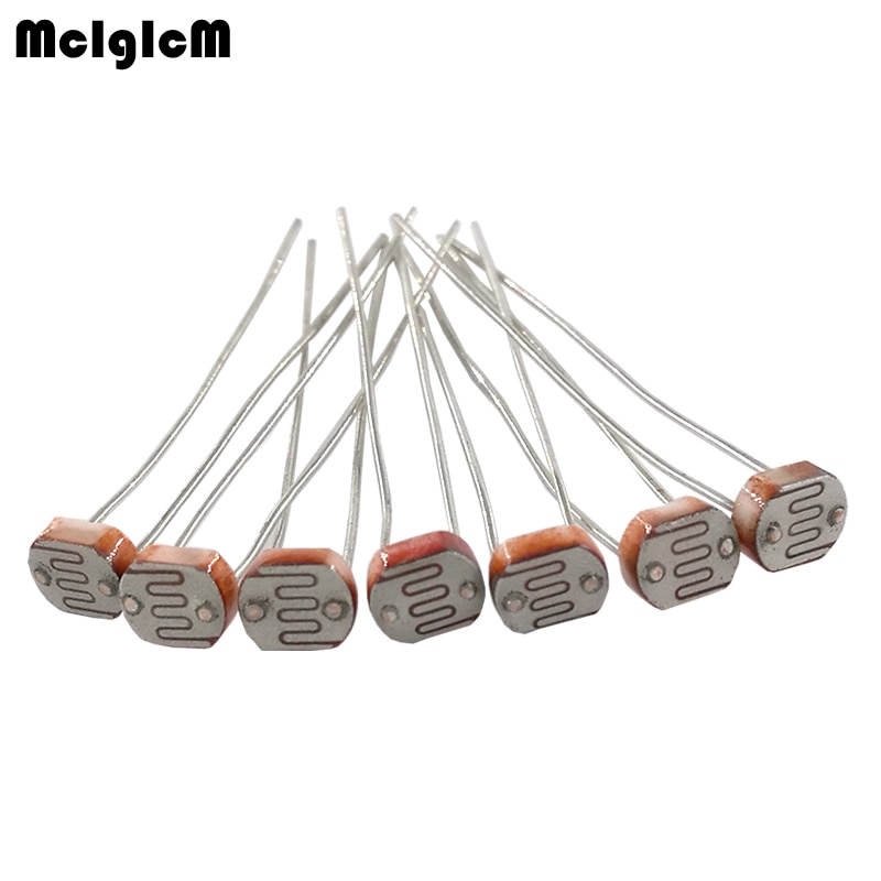 MCIGICM 50pcs 5516 5537 5528 5549 5539 light dependent photo resistor photoresistor resistor 5mm photosensitive resistance LDR