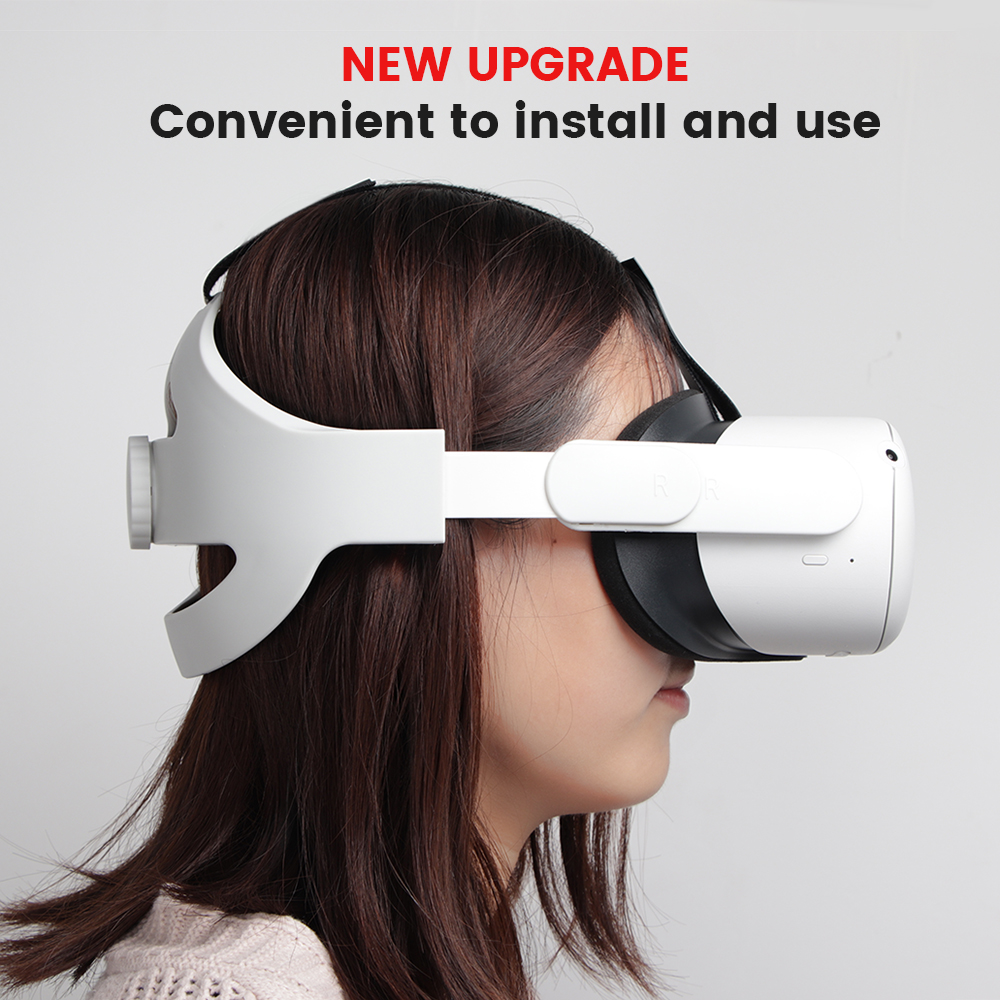 Oculus Quest 2 VR Elite Adjustable Head Strap Oculus Quest 2 Halo Strap Increase Supporting Improve Comfort-Virtual Accessories