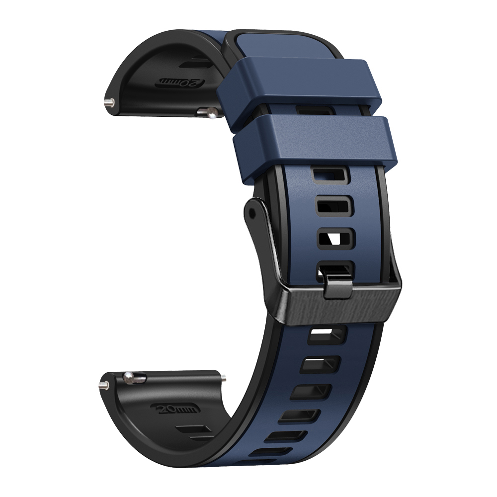 Til huawei watch  gt 5 gt5 pro 46mm rem silikone urrem armbånd til huawei watch  gt3 gt2 pro  gt4 46mm smartwatch-tilbehør: Mørkeblå sort