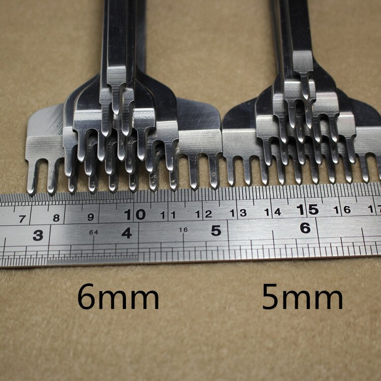 3/4/5/6mm läderhantverksverktyg hålstansar sömnadsstansverktyg 1+2+4+6+10 stift 5 st/set