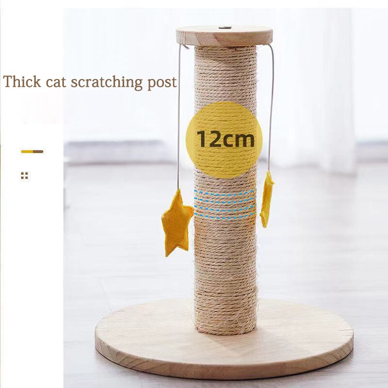 Cat Climb Column Star Month Sisal Wood Cat Climbing Frame Wear-resisting Grind Claw Vertical Protect Furniture Cats Toy