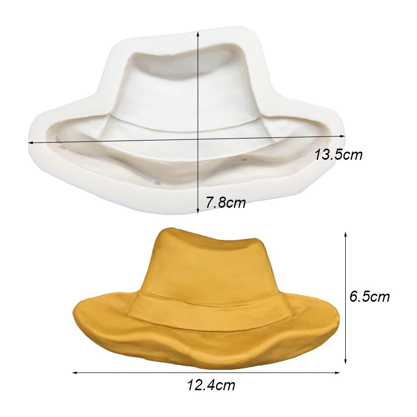 Cowboy Hat Silicone Sugarcraft Mold Resin Tools Cupcake Baking Mould Fondant Cake Decorating Tools